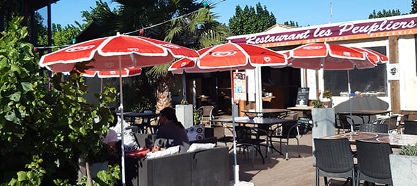 El restaurante del camping Les Peupliers, cerca de Béziers