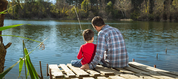 Fishing near Les Peupliers campsite in Colombiers near Béziers