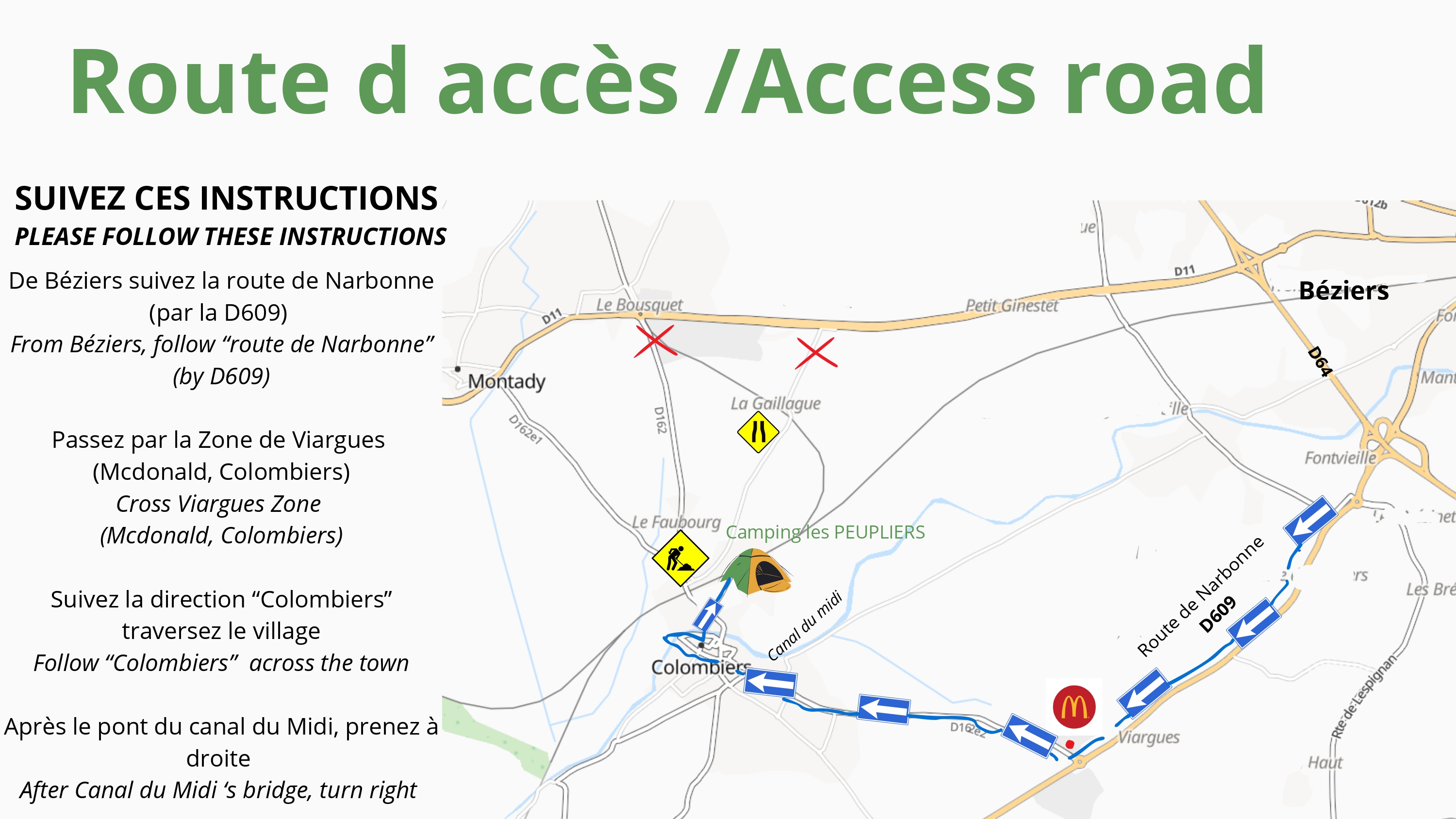 Nouvel accès camping pour vans et camping-cars